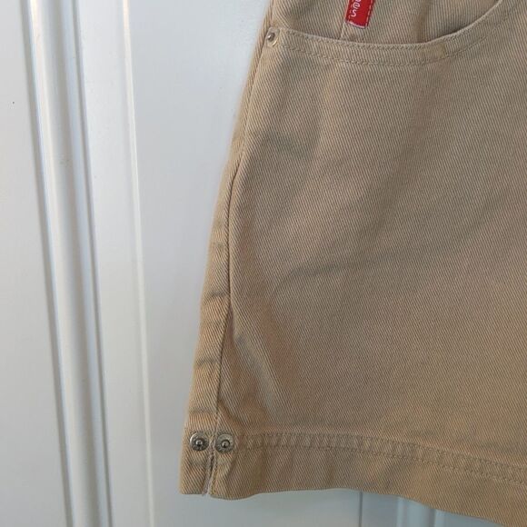 No Excuses khaki color five pocket denim shorts with back buckle - Picture 5 of 10